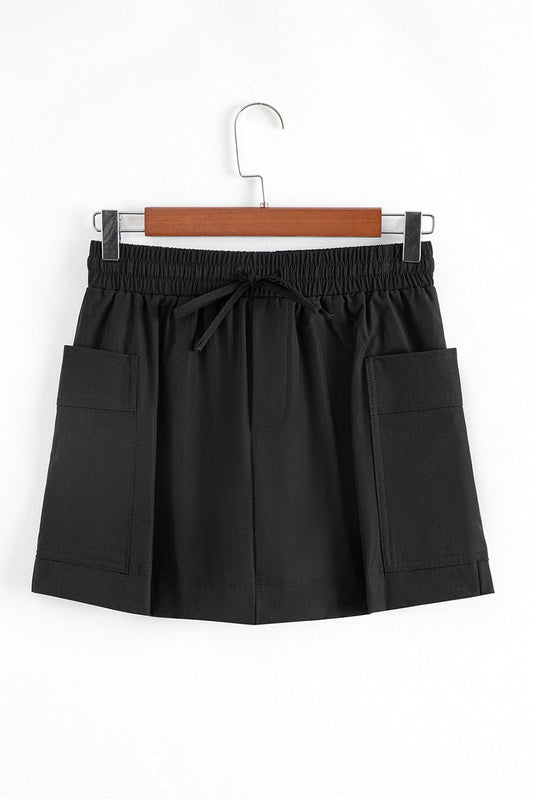 Kiera Elastic Waist Pocket Active Skort - Threaded Pear