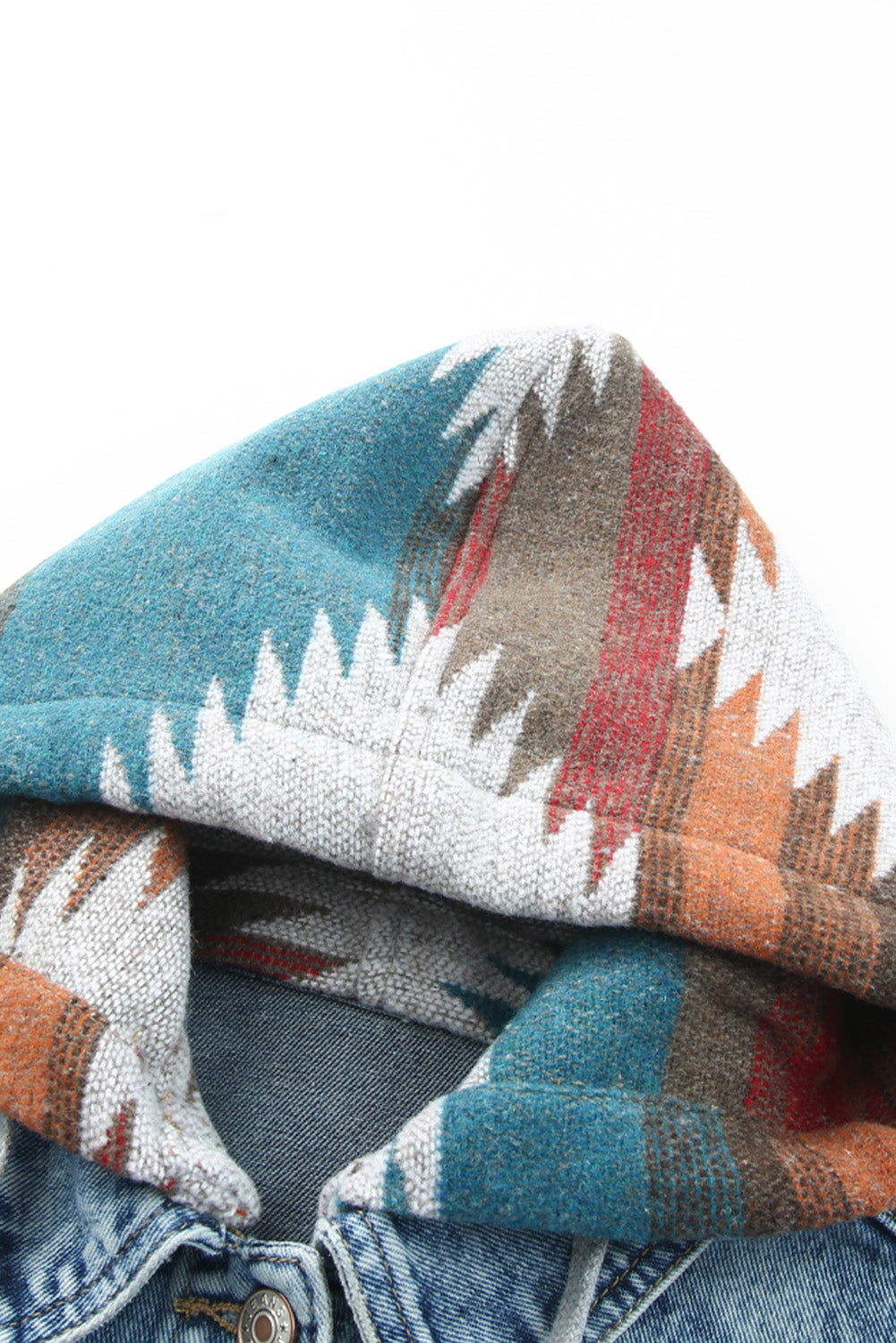 Emily Print Frayed Hem Jacket - Threaded Pear