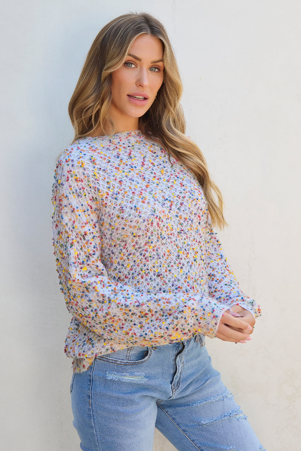 Everly Confetti Sweater - Threaded Pear