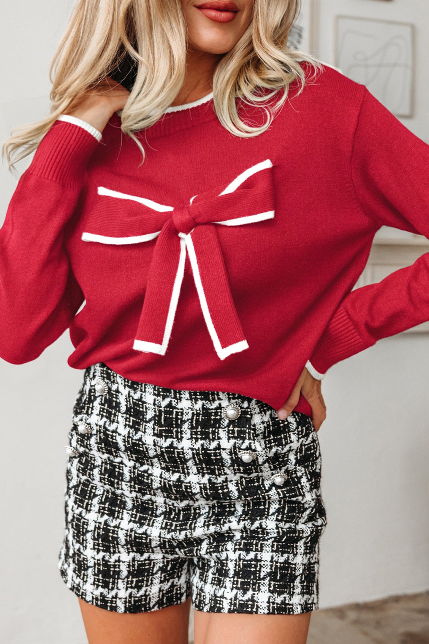 Malaysia accent Holiday Cropped Sweater