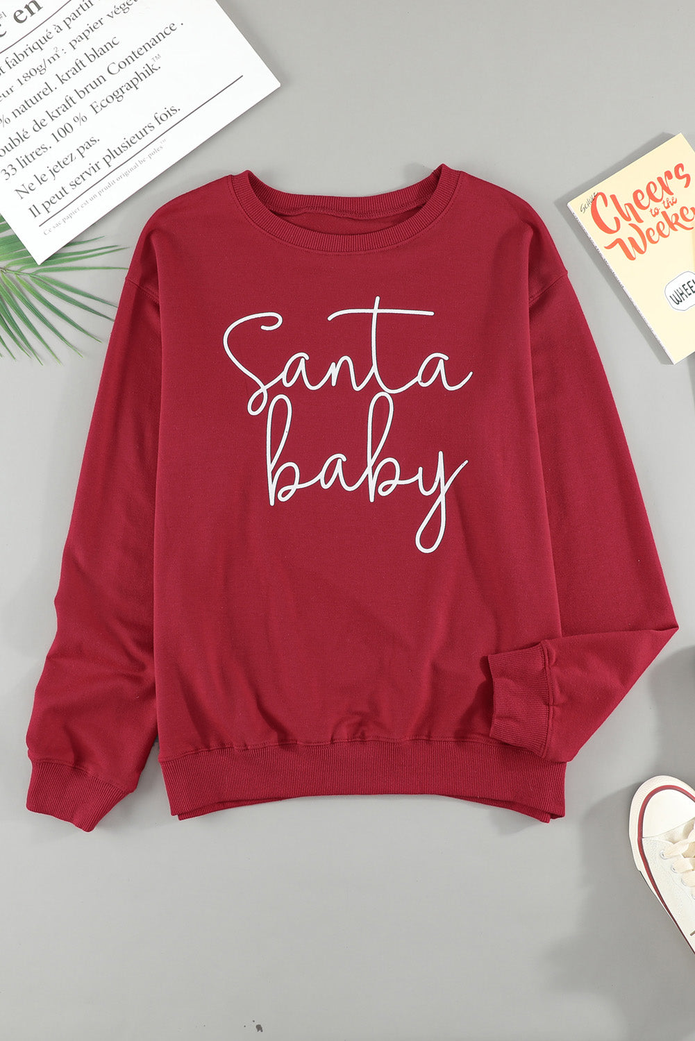Isabella Santa Baby Print Pullover - Threaded Pear