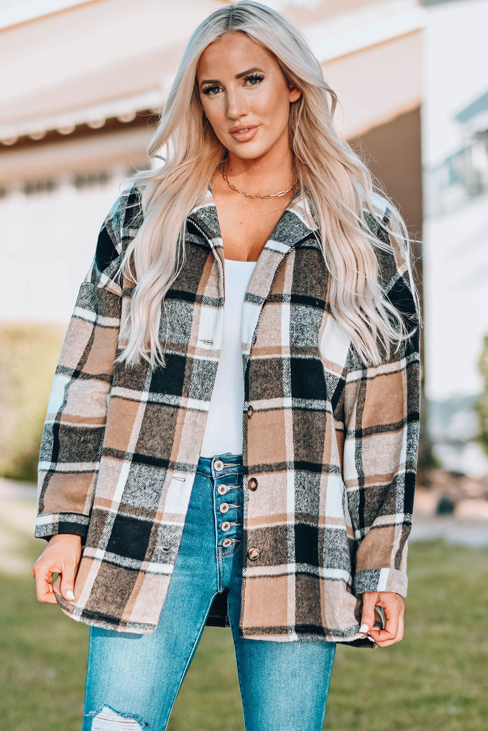 Mia Plaid Print Shirt - Threaded Pear