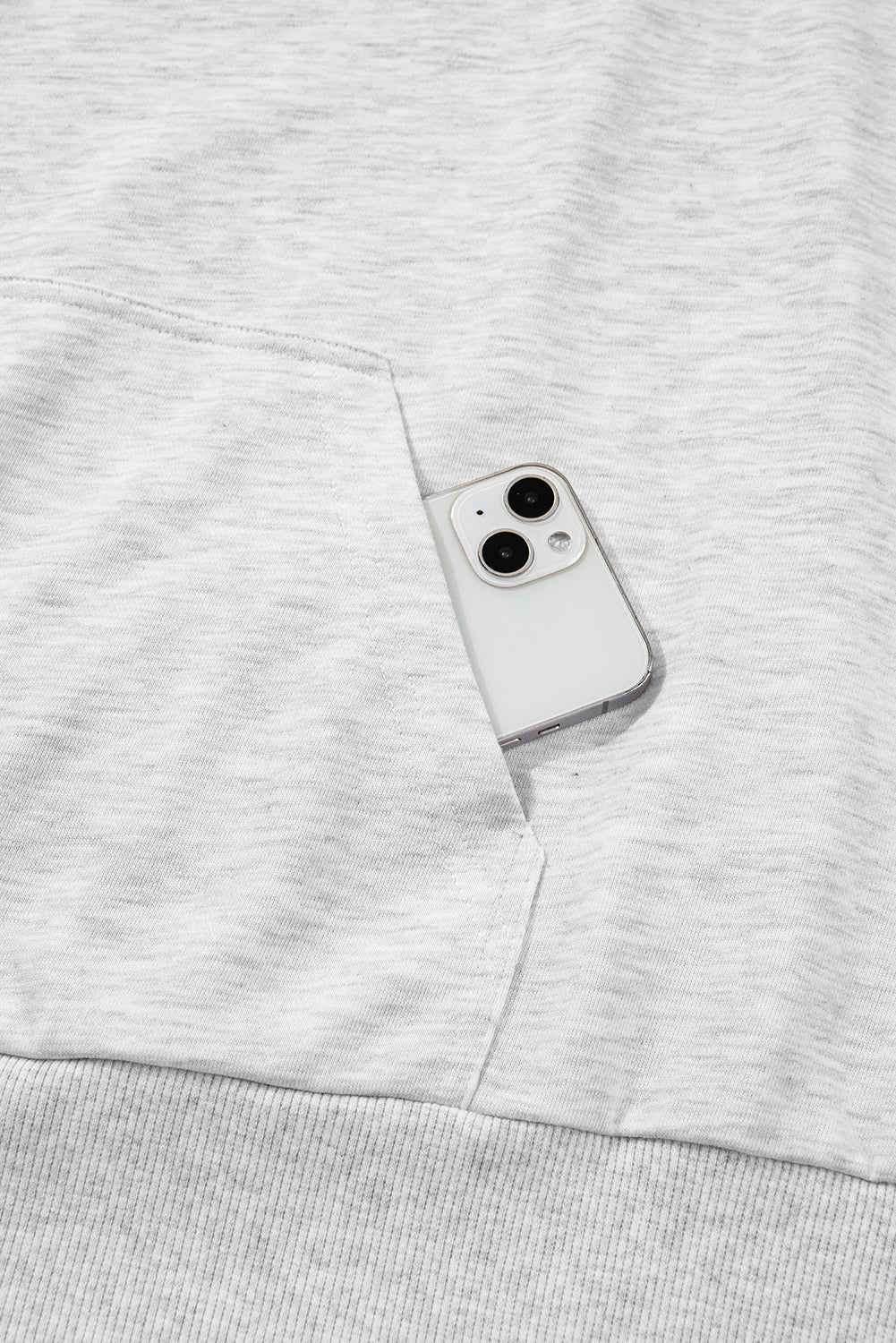 Sophia Patchwork asymmetric Sleeve PLUS Hoodie - Threaded Pear