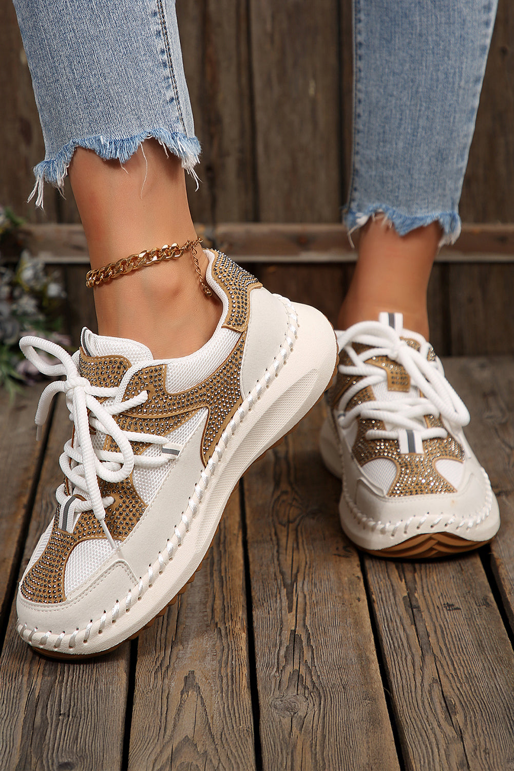 Abigail Lace Up Breathable Sneakers