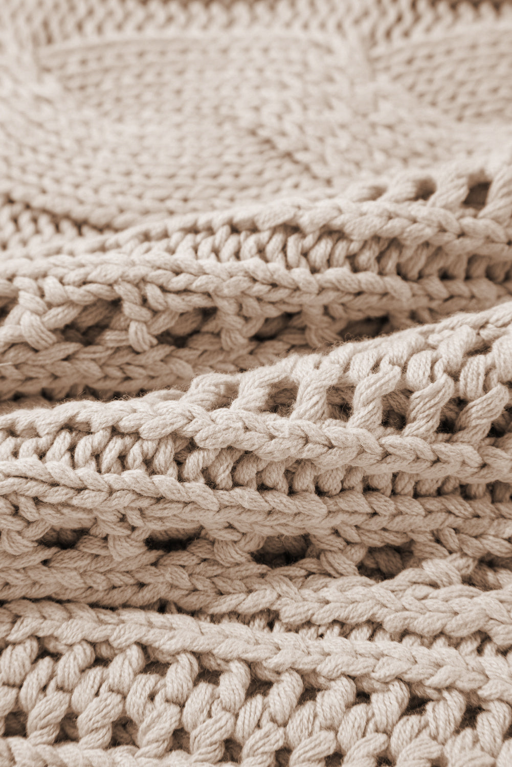 Emma Cable Knit Cropped Sweater - Threaded Pear