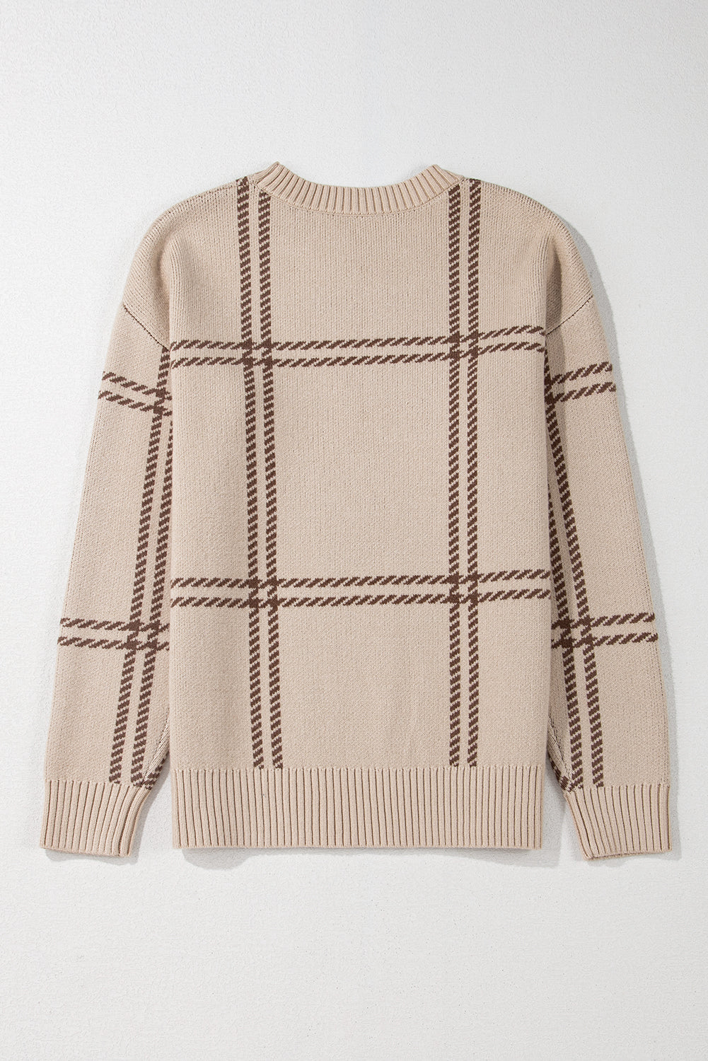 Madison Knitted Drop Shoulder Sweater - Threaded Pear
