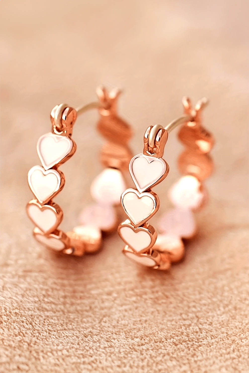 Heart Shape Small Hook Earrings - Threaded Pear