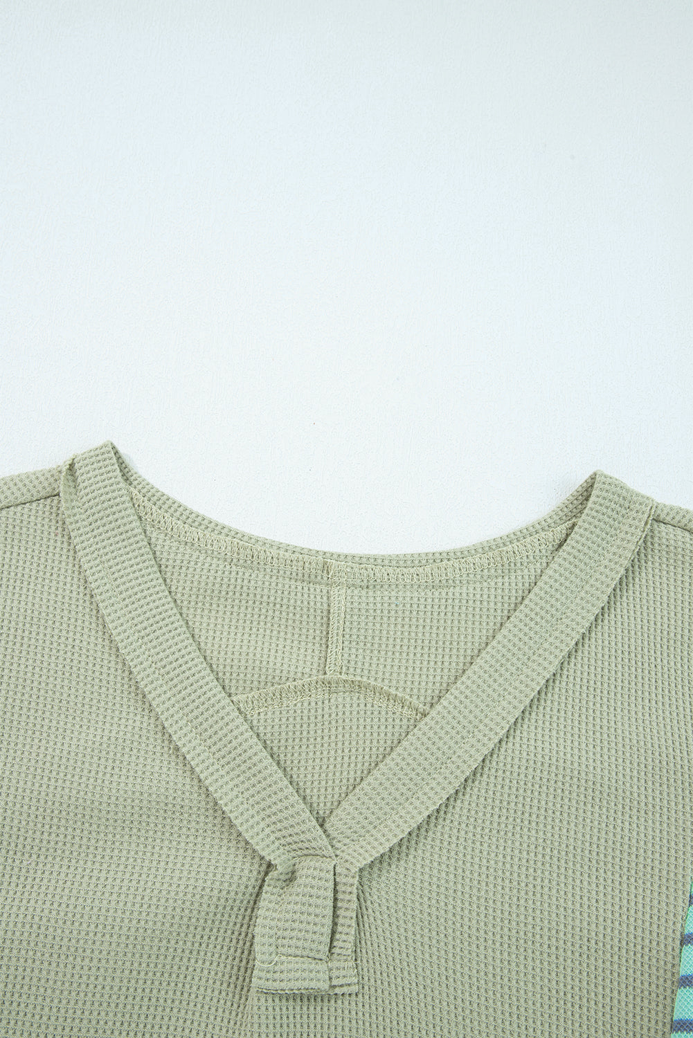 Madison Exposed Seam Waffle Baggy Pullover - Threaded Pear