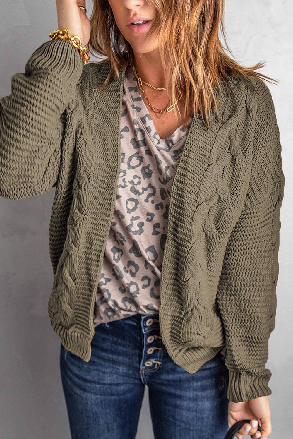 Lyralara Long Sleeve Knit Cardigan