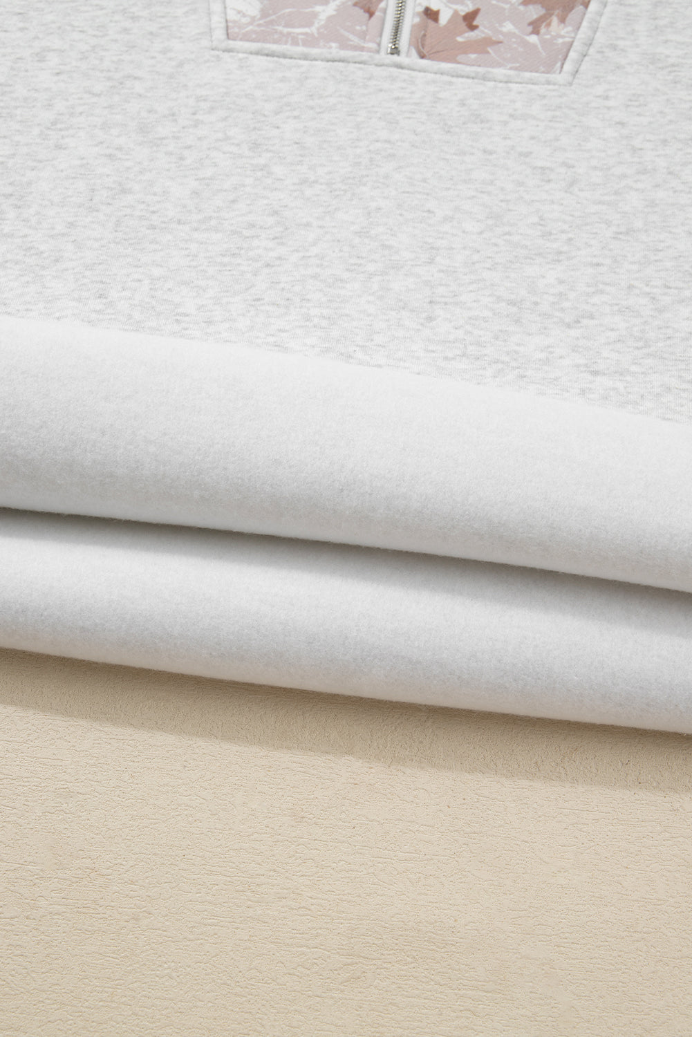 Olivia Patchwork Zipped Collar Pullover - Threaded Pear