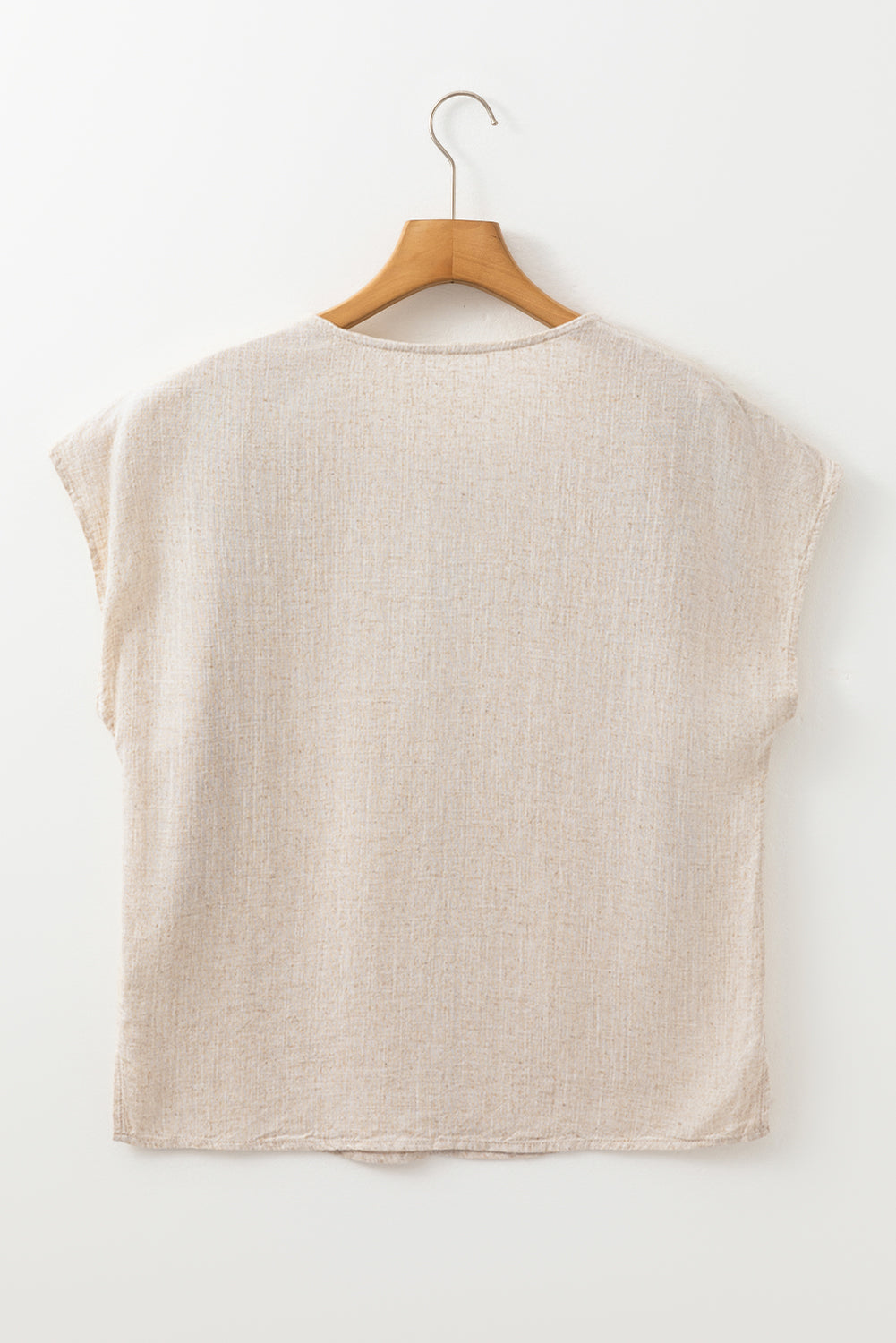 Louisa Embroidered Short Sleeve Tassel Tied Blouse - Threaded Pear