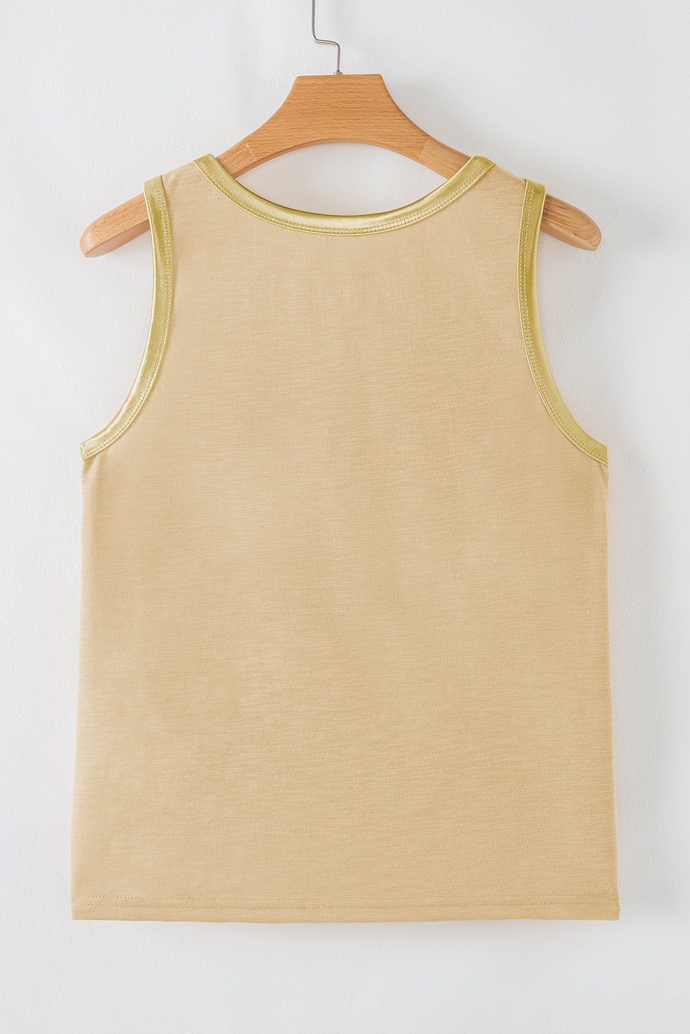 Skyla Metallic Sheen Tank Top - Threaded Pear