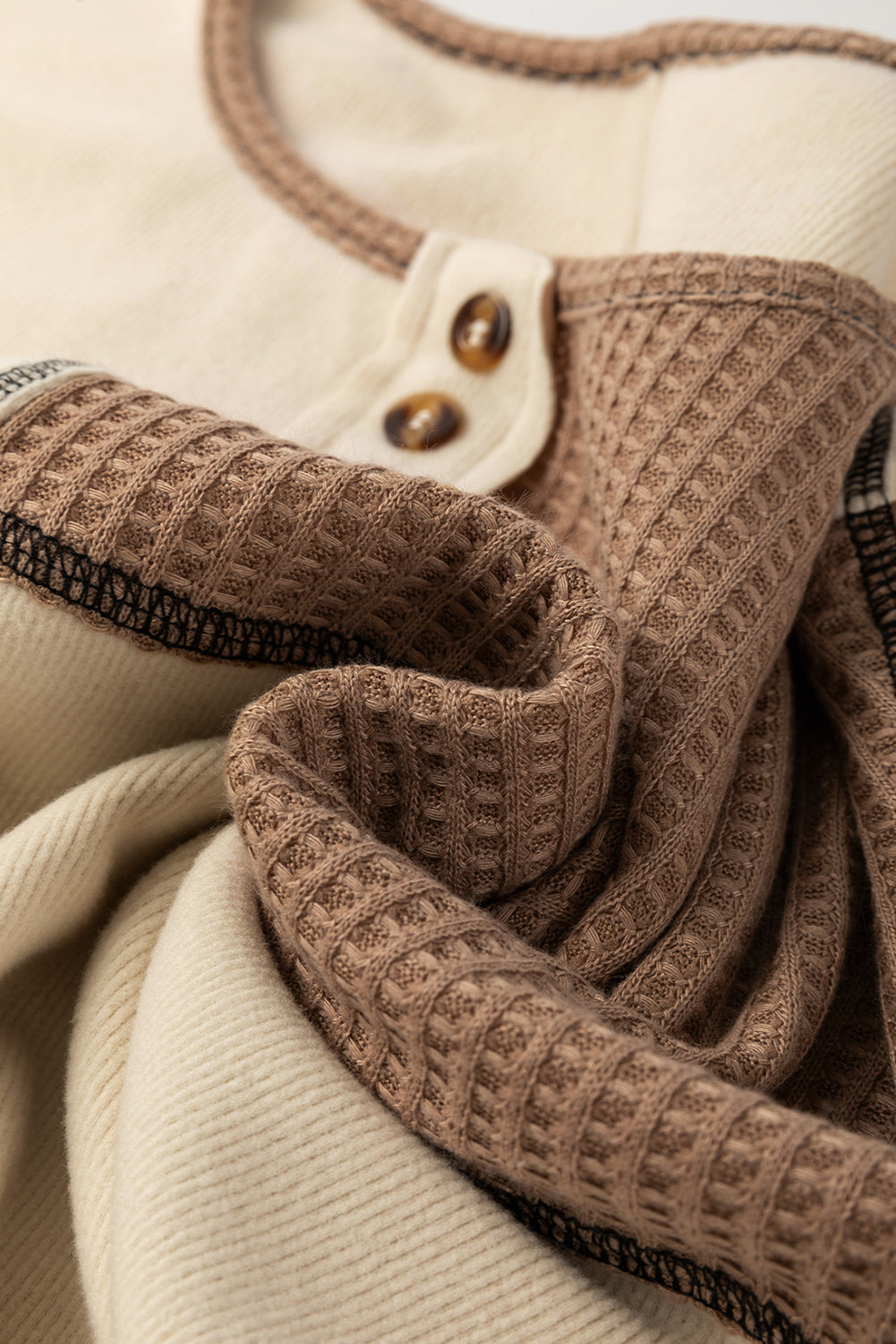 Jaliyah Knit Stitch Detail Long Sleeve Top