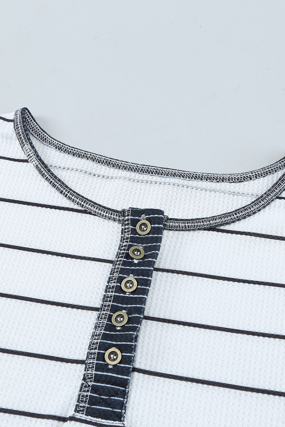 Simone Henley Waffle Knit Top