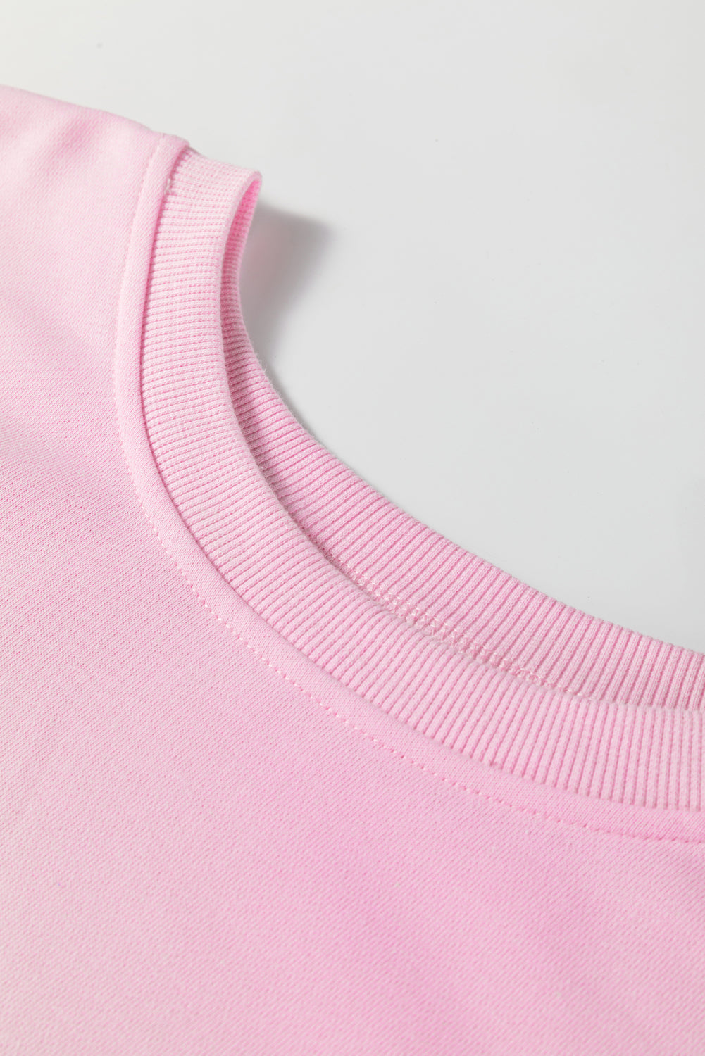 Pink Colorblock Patchwork Drop Shoulder Plus Size Sweatshirt - Threaded Pear