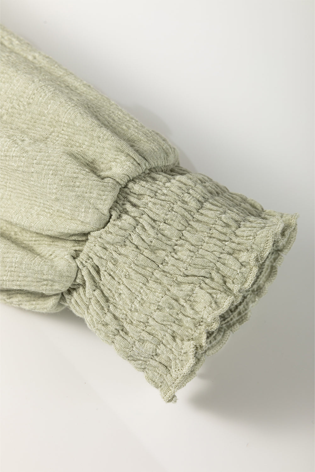 Adelynn Textured Half Sleeve Blouse - Threaded Pear