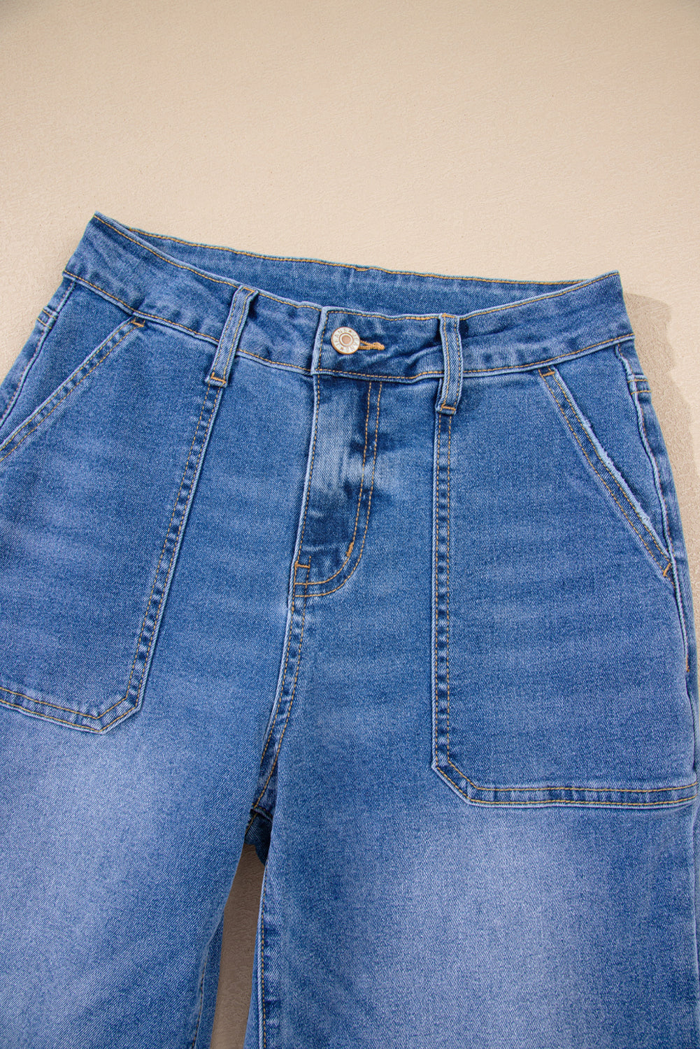 Courtney Cropped High Rise Wide Leg Jeans - Threaded Pear