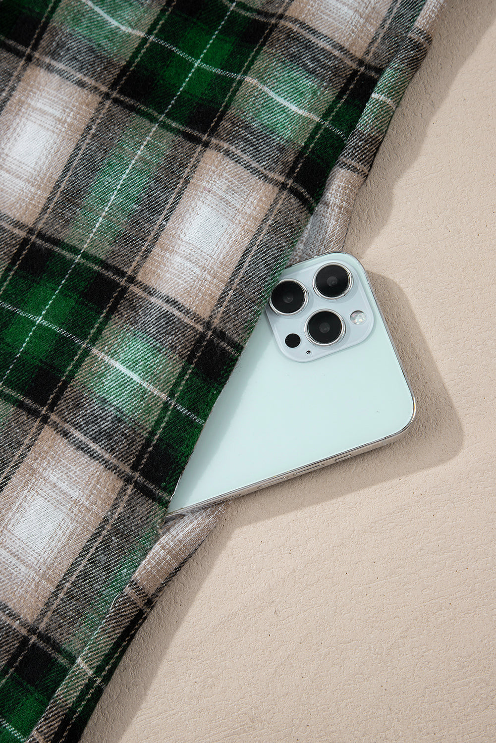 Ava Print Chest Hooded Shacket - Threaded Pear