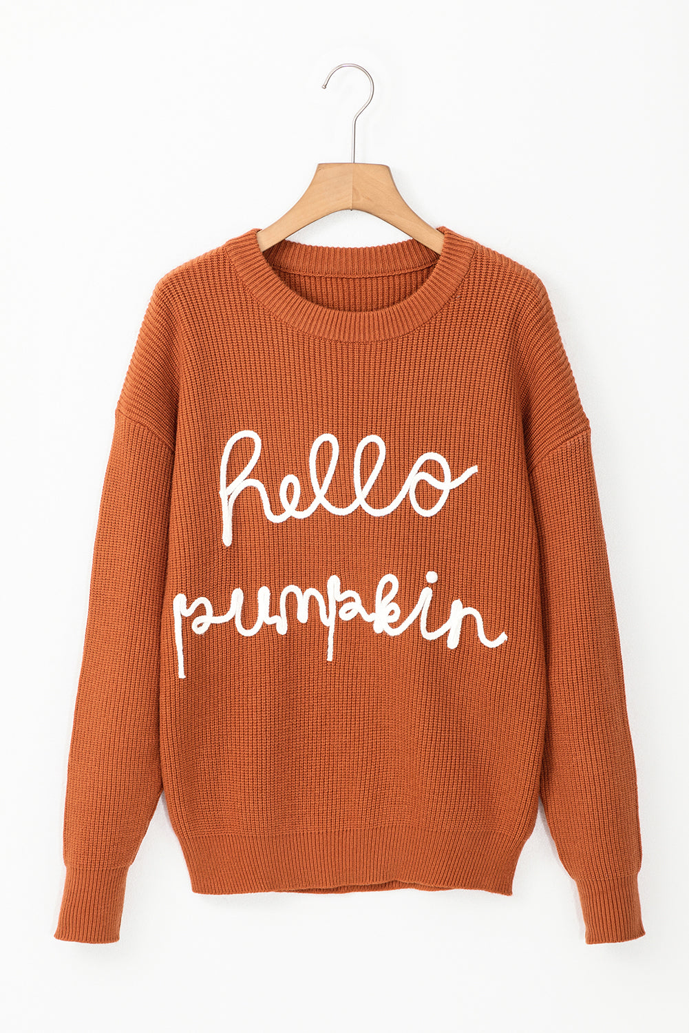 Hello Pumpkin Graphic Sweater - Threaded Pear