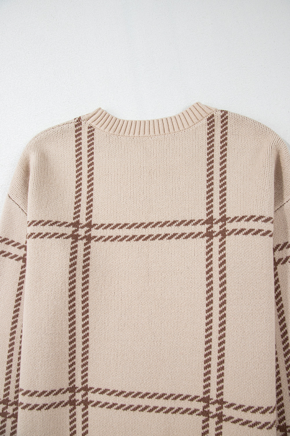 Madison Knitted Drop Shoulder Sweater - Threaded Pear