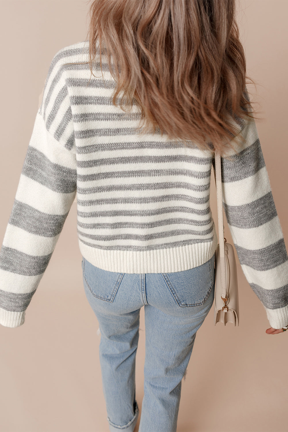 Elizabeth Stripe Drop Shoulder Sweater