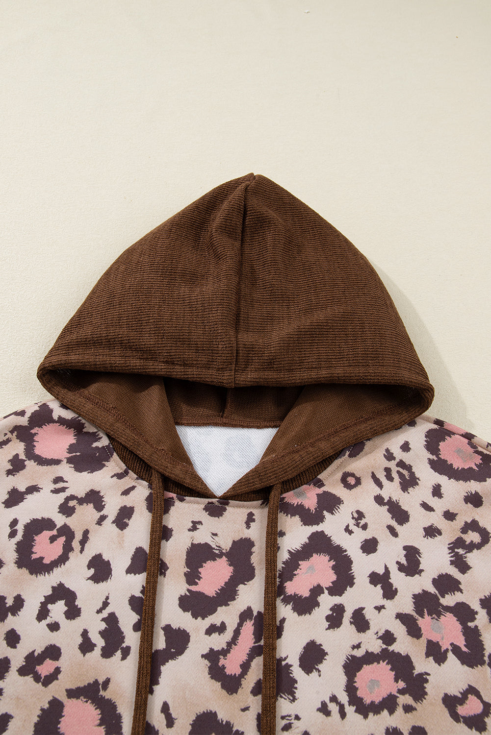 Scarlett Print Knit Patchwork Hoodie - Threaded Pear