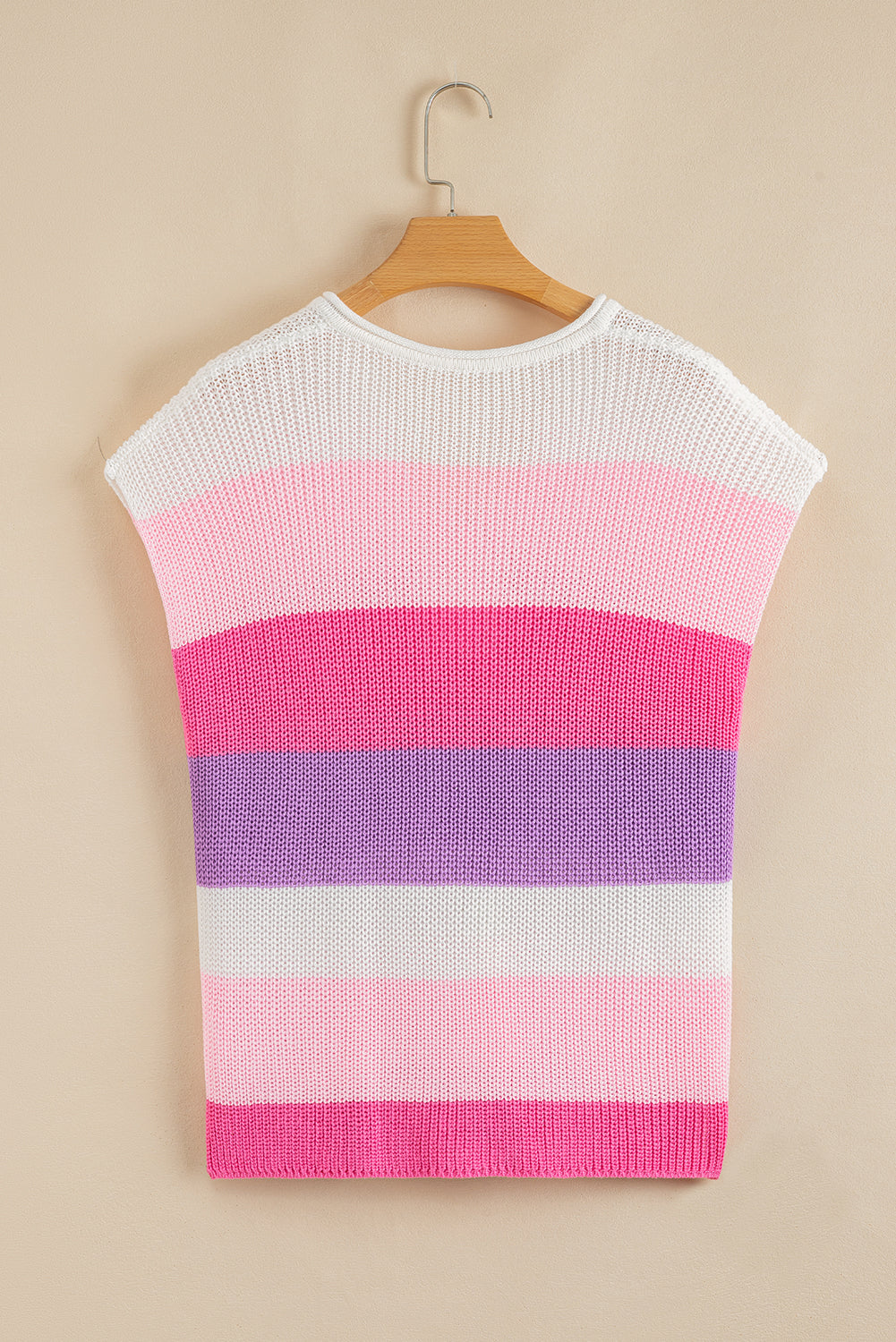 Elliot Color Block Notch V Neck Sweater Top - Threaded Pear