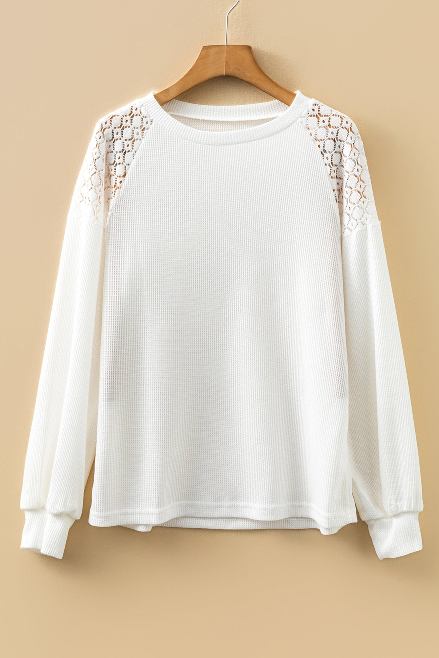 Ava Sleeve Textured Pullover Long Sleeve Top - Threaded Pear