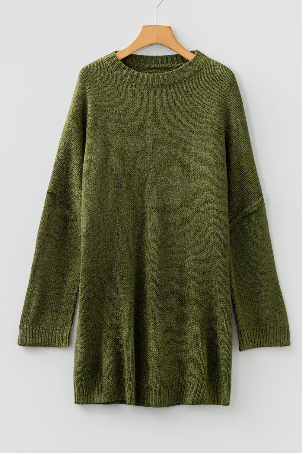 Amelia Drop Shoulder Slouchy Sweater - Threaded Pear
