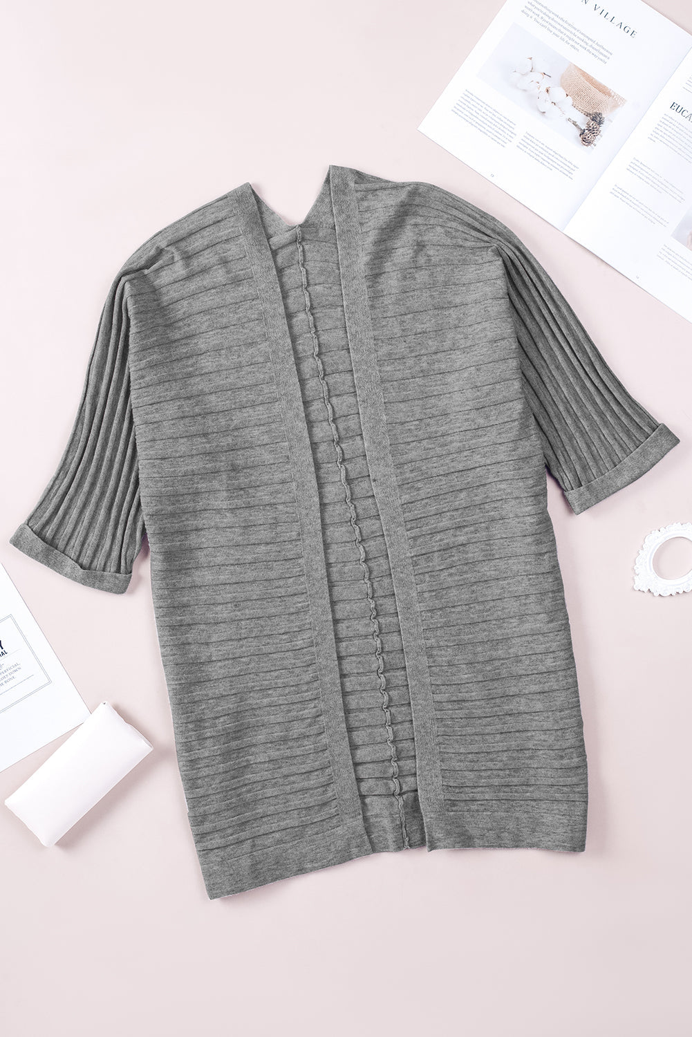 Lolatara Open Front Knit Cardigan