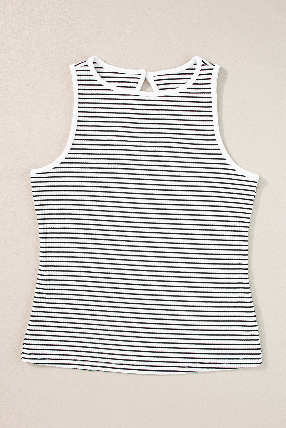 Bethany Striped Knit Sleeveless Tank - Threaded Pear