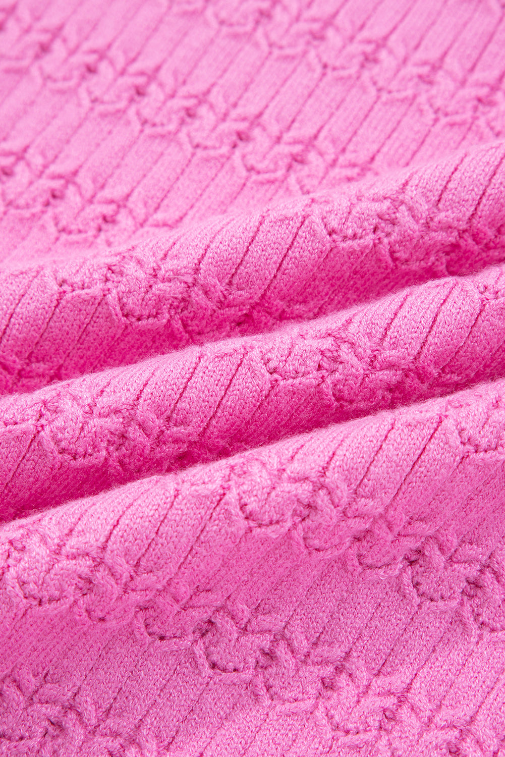 Kay Knit Ribbed Cuffs Crew Neck Sweater - Threaded Pear