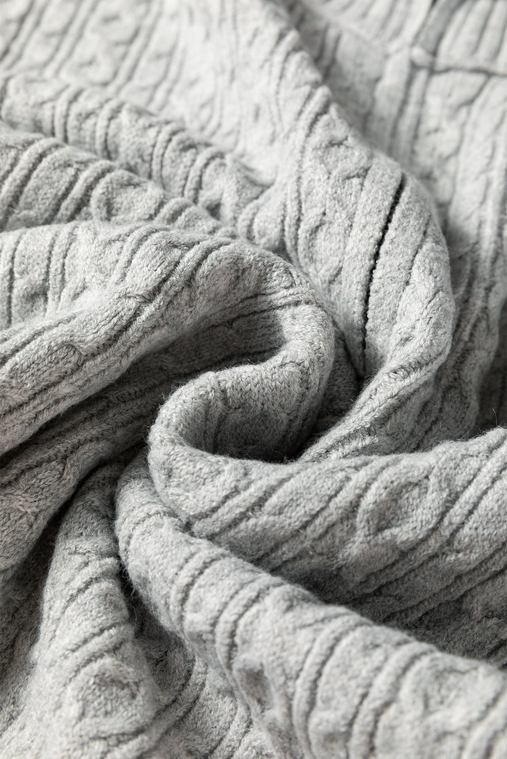 Sofia Ribbed Trim Loose Sweater - Threaded Pear